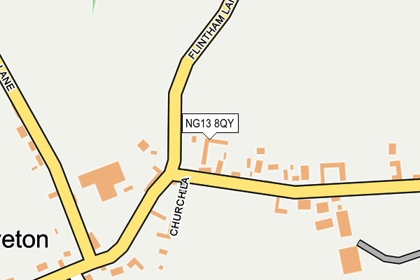 NG13 8QY map - OS OpenMap – Local (Ordnance Survey)