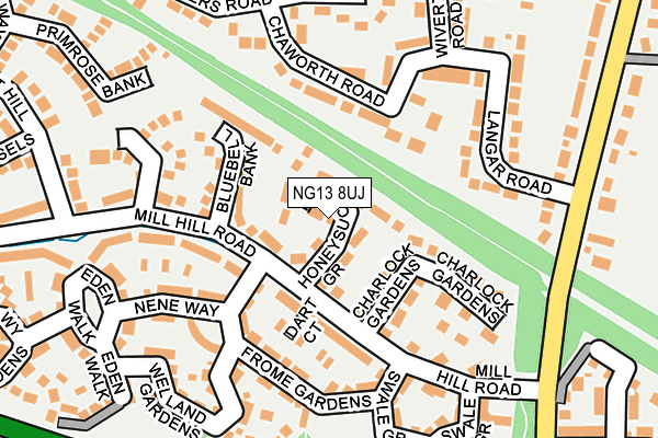 NG13 8UJ map - OS OpenMap – Local (Ordnance Survey)