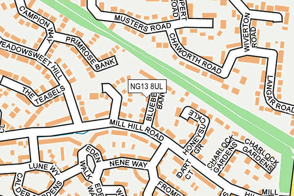 NG13 8UL map - OS OpenMap – Local (Ordnance Survey)