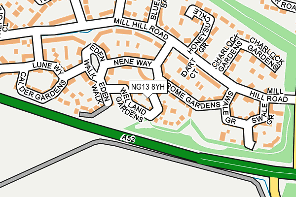 NG13 8YH map - OS OpenMap – Local (Ordnance Survey)