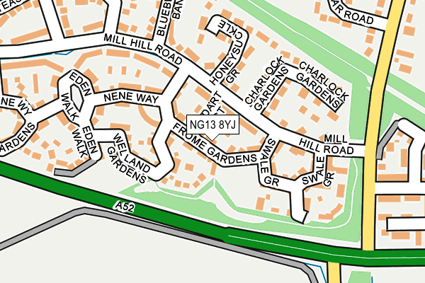 NG13 8YJ map - OS OpenMap – Local (Ordnance Survey)