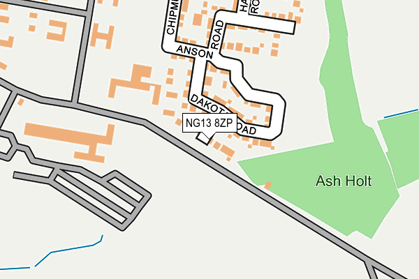 NG13 8ZP map - OS OpenMap – Local (Ordnance Survey)