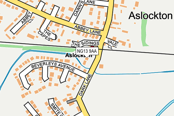 NG13 9AA map - OS OpenMap – Local (Ordnance Survey)