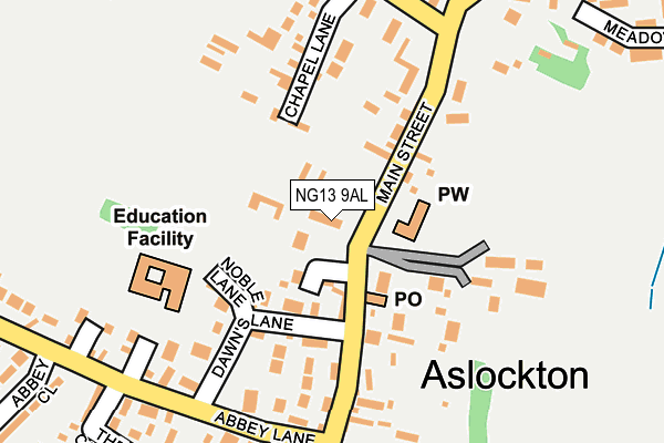 Map of CRANMER ARMS ASLOCKTON LIMITED at local scale