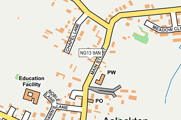 NG13 9AN map - OS OpenMap – Local (Ordnance Survey)
