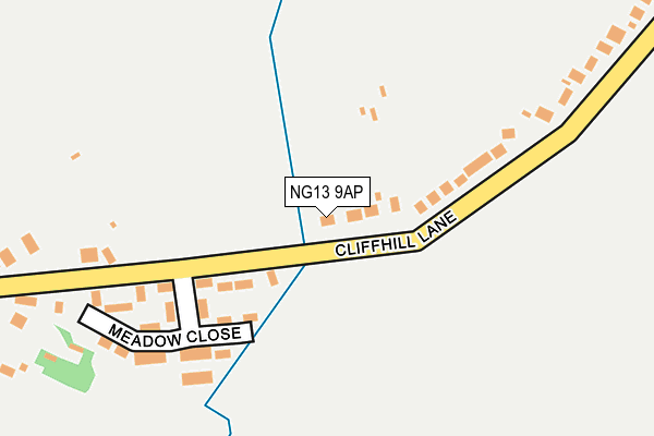 NG13 9AP map - OS OpenMap – Local (Ordnance Survey)