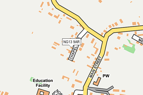 NG13 9AR map - OS OpenMap – Local (Ordnance Survey)