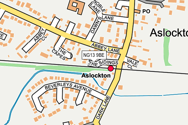 NG13 9BE map - OS OpenMap – Local (Ordnance Survey)