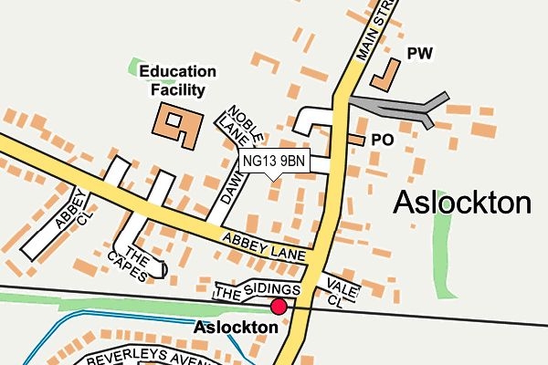 NG13 9BN map - OS OpenMap – Local (Ordnance Survey)