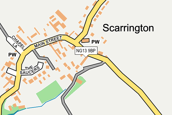 NG13 9BP map - OS OpenMap – Local (Ordnance Survey)