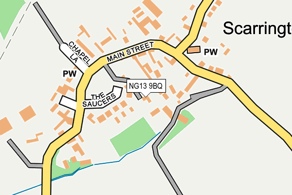 NG13 9BQ map - OS OpenMap – Local (Ordnance Survey)