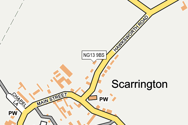 NG13 9BS map - OS OpenMap – Local (Ordnance Survey)