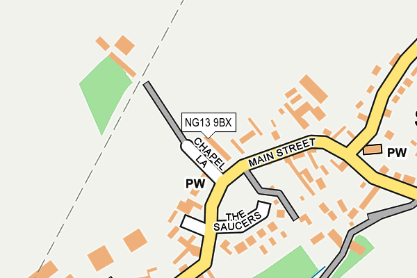 NG13 9BX map - OS OpenMap – Local (Ordnance Survey)