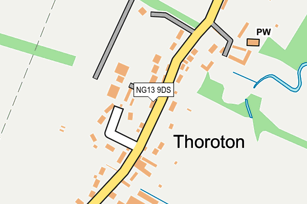 NG13 9DS map - OS OpenMap – Local (Ordnance Survey)