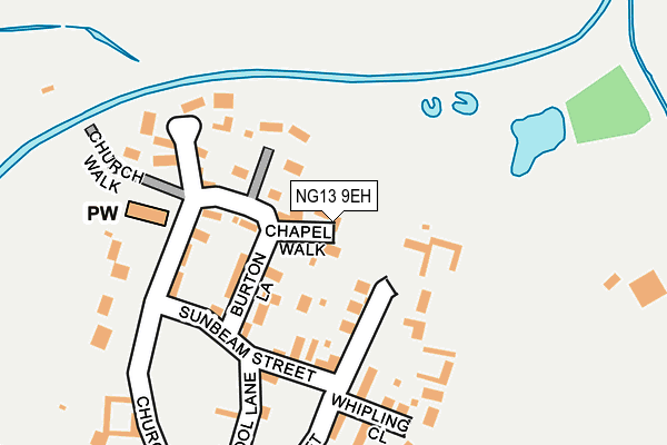 NG13 9EH map - OS OpenMap – Local (Ordnance Survey)