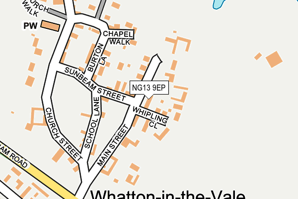 NG13 9EP map - OS OpenMap – Local (Ordnance Survey)