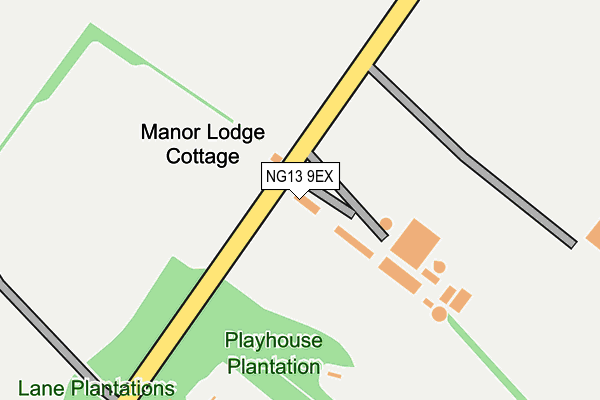 NG13 9EX map - OS OpenMap – Local (Ordnance Survey)