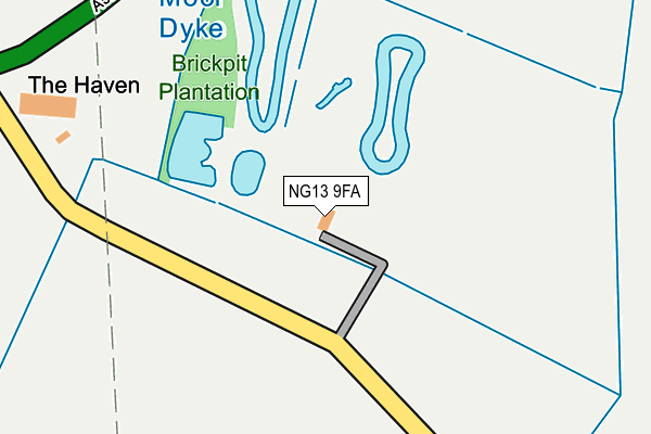 NG13 9FA map - OS OpenMap – Local (Ordnance Survey)