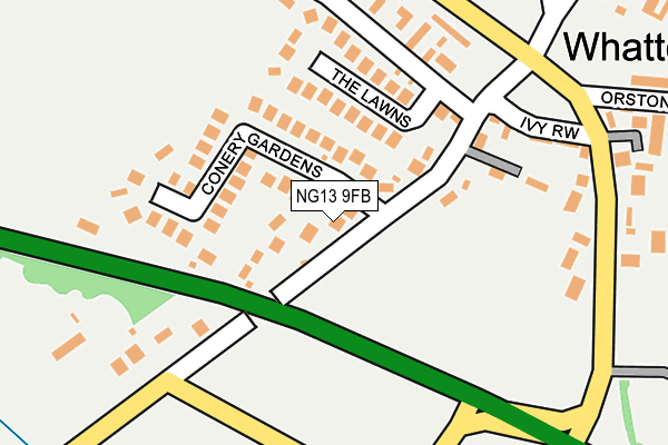 NG13 9FB map - OS OpenMap – Local (Ordnance Survey)