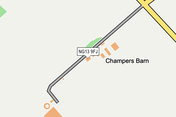 NG13 9FJ map - OS OpenMap – Local (Ordnance Survey)