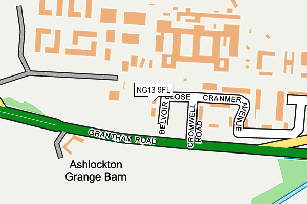 NG13 9FL map - OS OpenMap – Local (Ordnance Survey)