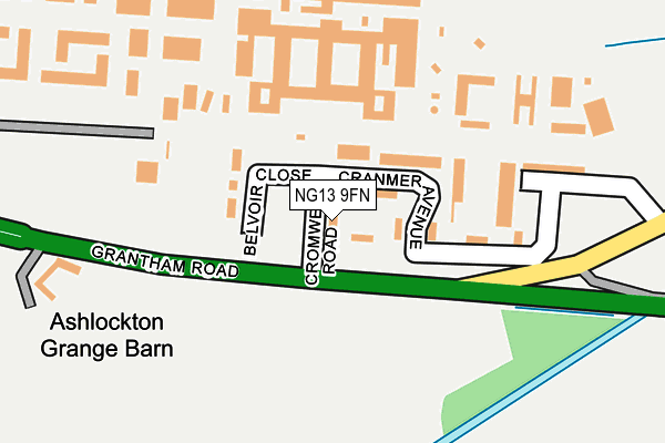 NG13 9FN map - OS OpenMap – Local (Ordnance Survey)