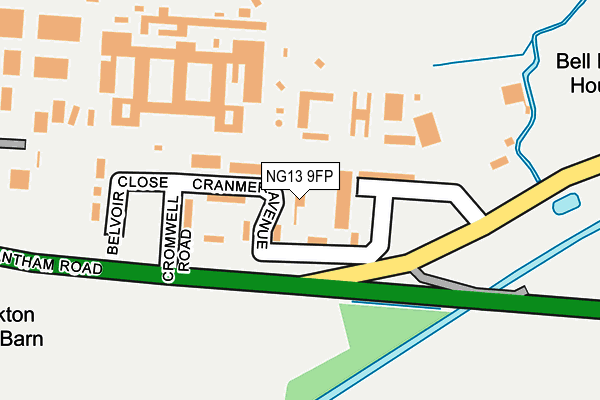 NG13 9FP map - OS OpenMap – Local (Ordnance Survey)