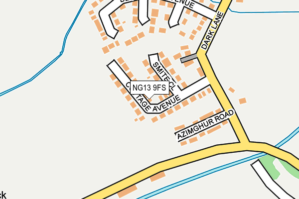 NG13 9FS map - OS OpenMap – Local (Ordnance Survey)