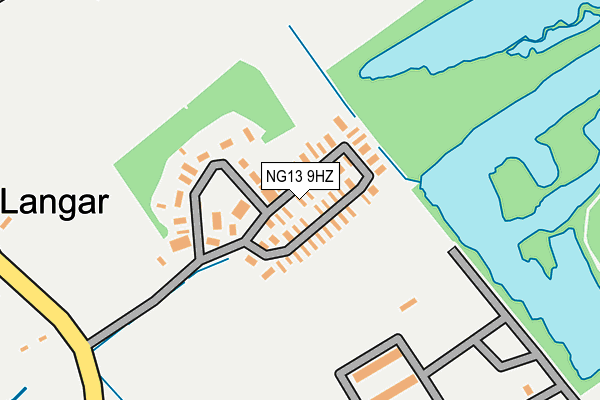 NG13 9HZ map - OS OpenMap – Local (Ordnance Survey)