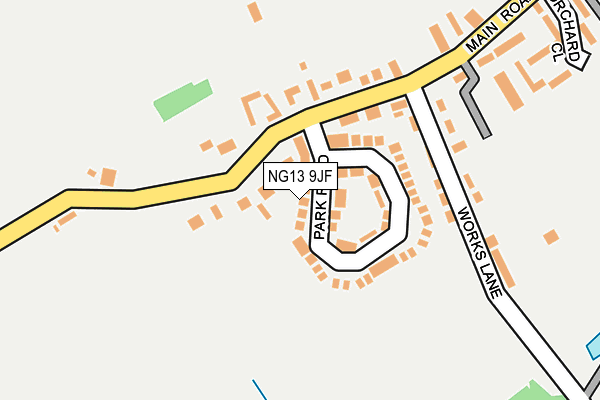 NG13 9JF map - OS OpenMap – Local (Ordnance Survey)