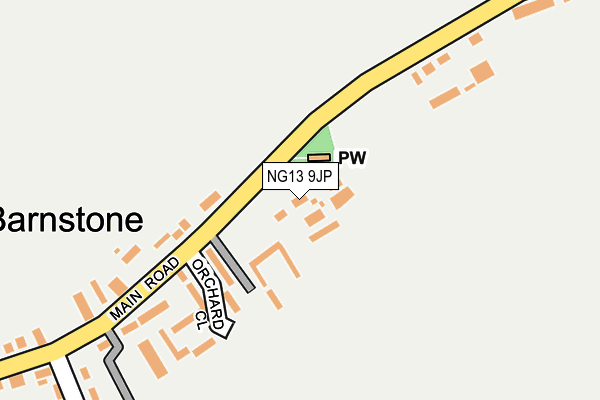 NG13 9JP map - OS OpenMap – Local (Ordnance Survey)