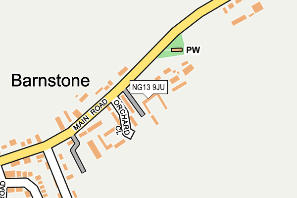 NG13 9JU map - OS OpenMap – Local (Ordnance Survey)