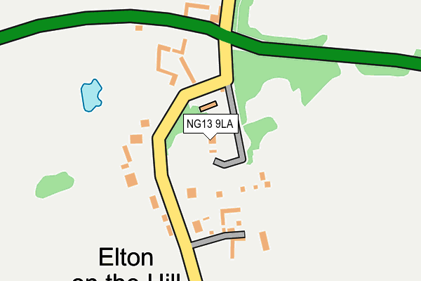 NG13 9LA map - OS OpenMap – Local (Ordnance Survey)