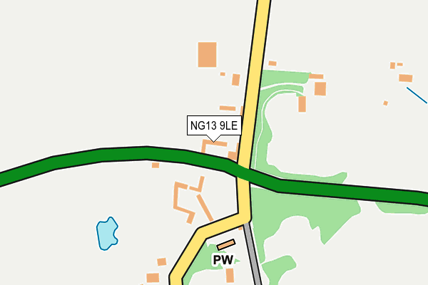 NG13 9LE map - OS OpenMap – Local (Ordnance Survey)
