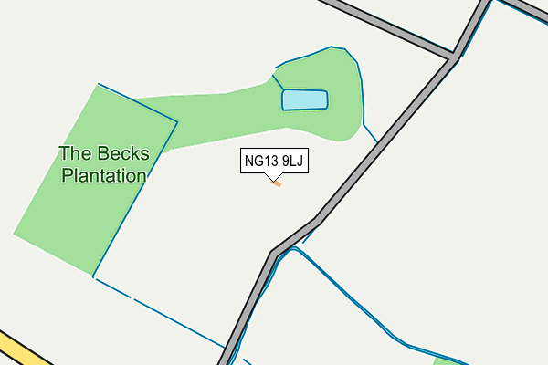 NG13 9LJ map - OS OpenMap – Local (Ordnance Survey)