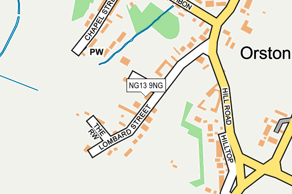 NG13 9NG map - OS OpenMap – Local (Ordnance Survey)