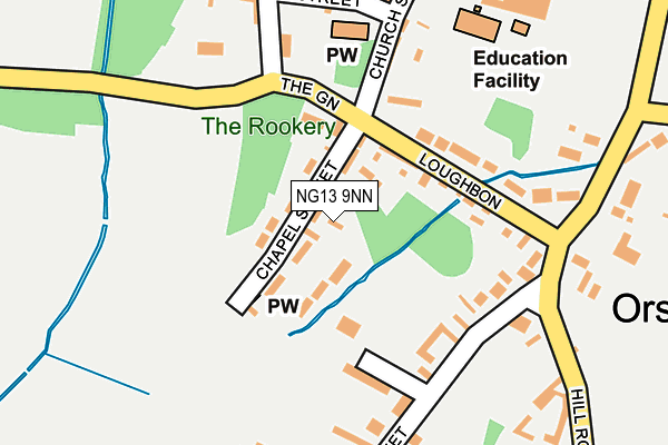 NG13 9NN map - OS OpenMap – Local (Ordnance Survey)