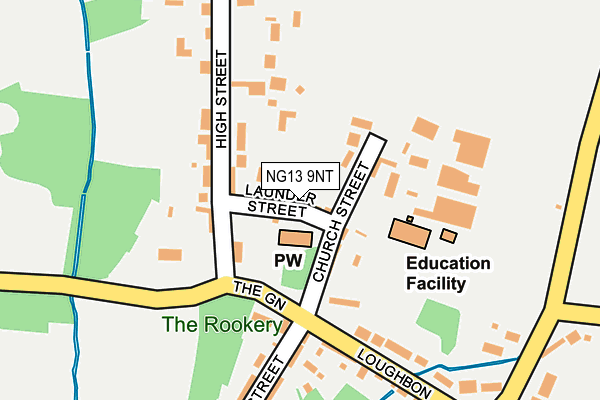 NG13 9NT map - OS OpenMap – Local (Ordnance Survey)