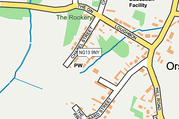 NG13 9NY map - OS OpenMap – Local (Ordnance Survey)