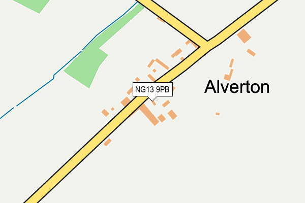 NG13 9PB map - OS OpenMap – Local (Ordnance Survey)