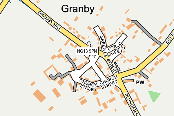 NG13 9PN map - OS OpenMap – Local (Ordnance Survey)