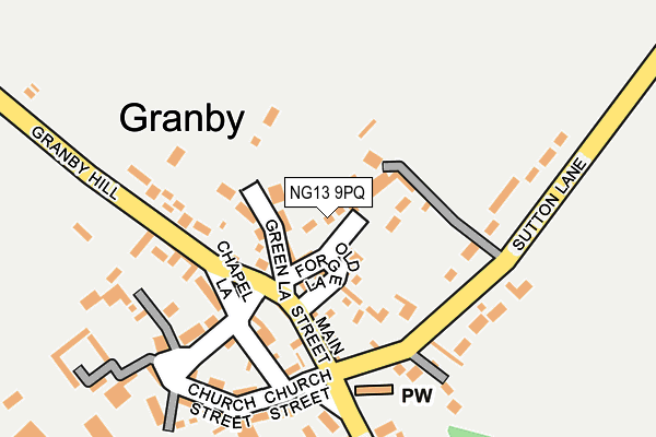 NG13 9PQ map - OS OpenMap – Local (Ordnance Survey)