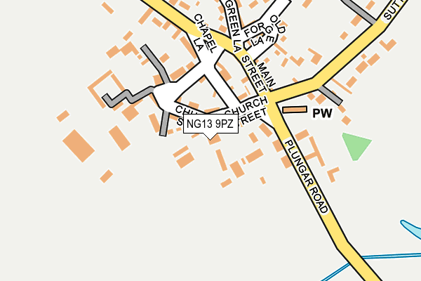 NG13 9PZ map - OS OpenMap – Local (Ordnance Survey)
