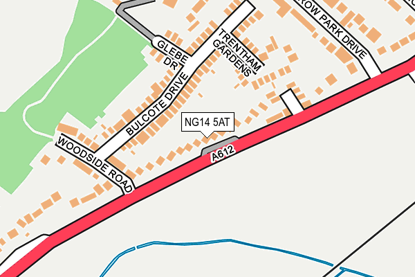 NG14 5AT map - OS OpenMap – Local (Ordnance Survey)