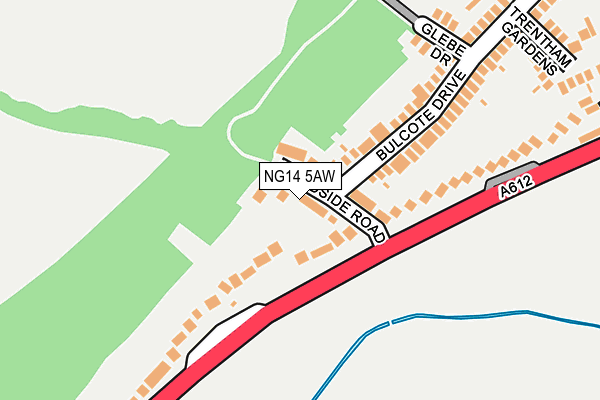 NG14 5AW map - OS OpenMap – Local (Ordnance Survey)