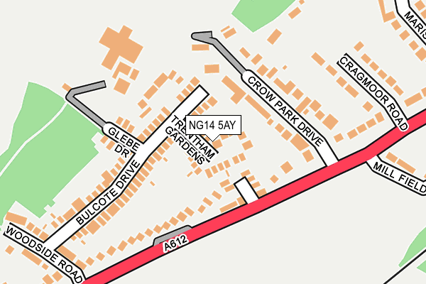 NG14 5AY map - OS OpenMap – Local (Ordnance Survey)