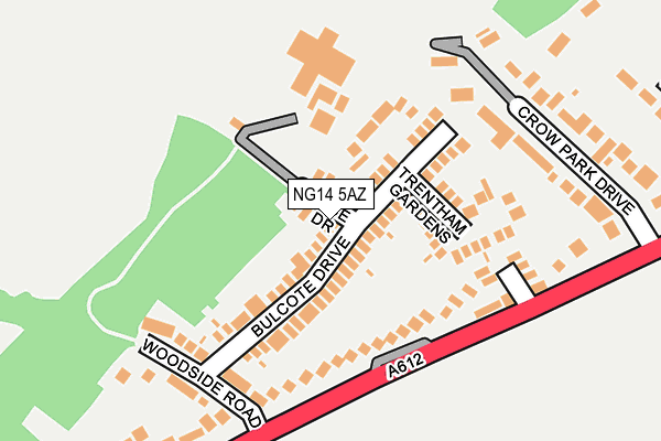 NG14 5AZ map - OS OpenMap – Local (Ordnance Survey)