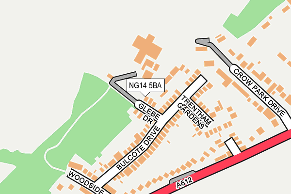 NG14 5BA map - OS OpenMap – Local (Ordnance Survey)