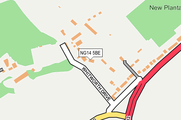 NG14 5BE map - OS OpenMap – Local (Ordnance Survey)