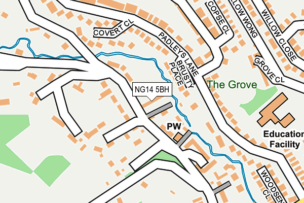 NG14 5BH map - OS OpenMap – Local (Ordnance Survey)